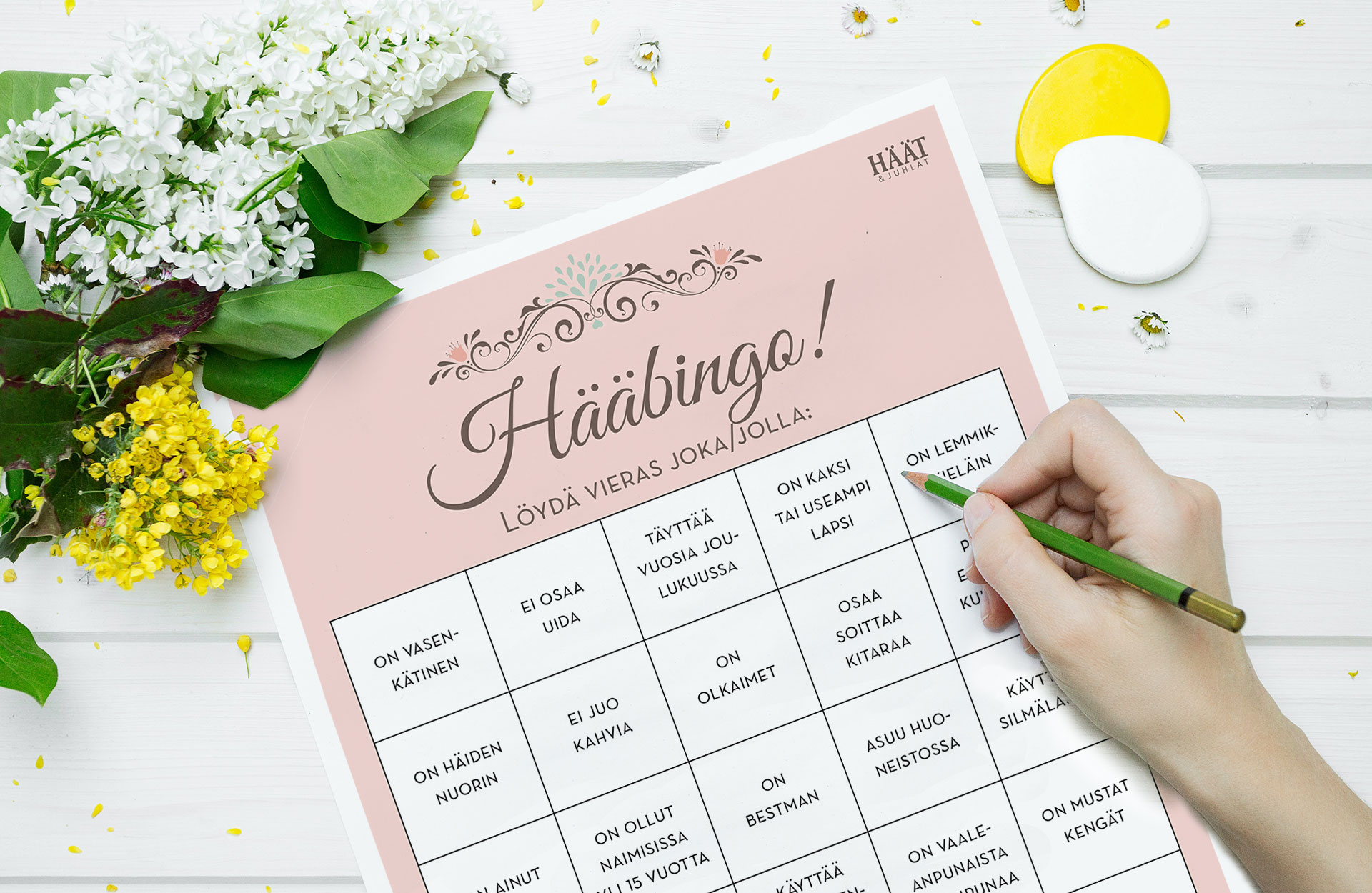 hauskaa leikkiä - hääbingo