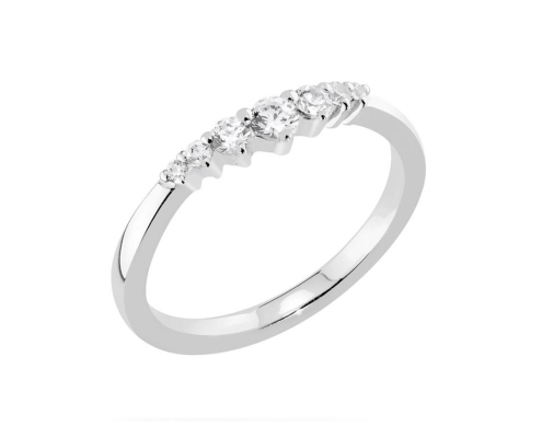 Romanssi Valkolilja timanttisormus valkokulta 7.KRUUNU