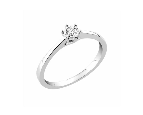 Brilliant Star timanttisormus valkokulta RS0636