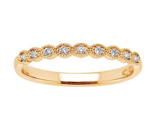 Princess Amelie timanttisormus yht. 0,09ct W/SI 14K kierrätyskultaa