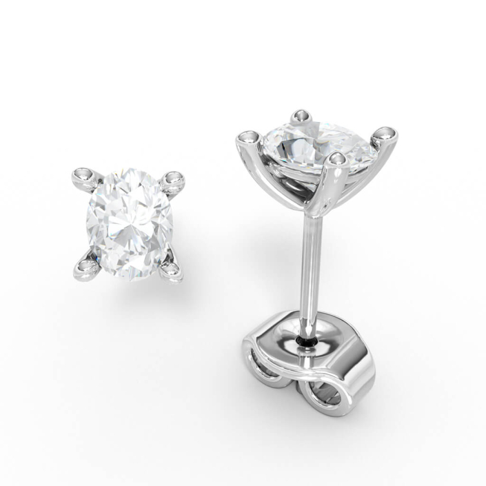 Aure Ovaali timanttikorvakorut 0,60 ct Timanttilaatu 2x0,30 WVS